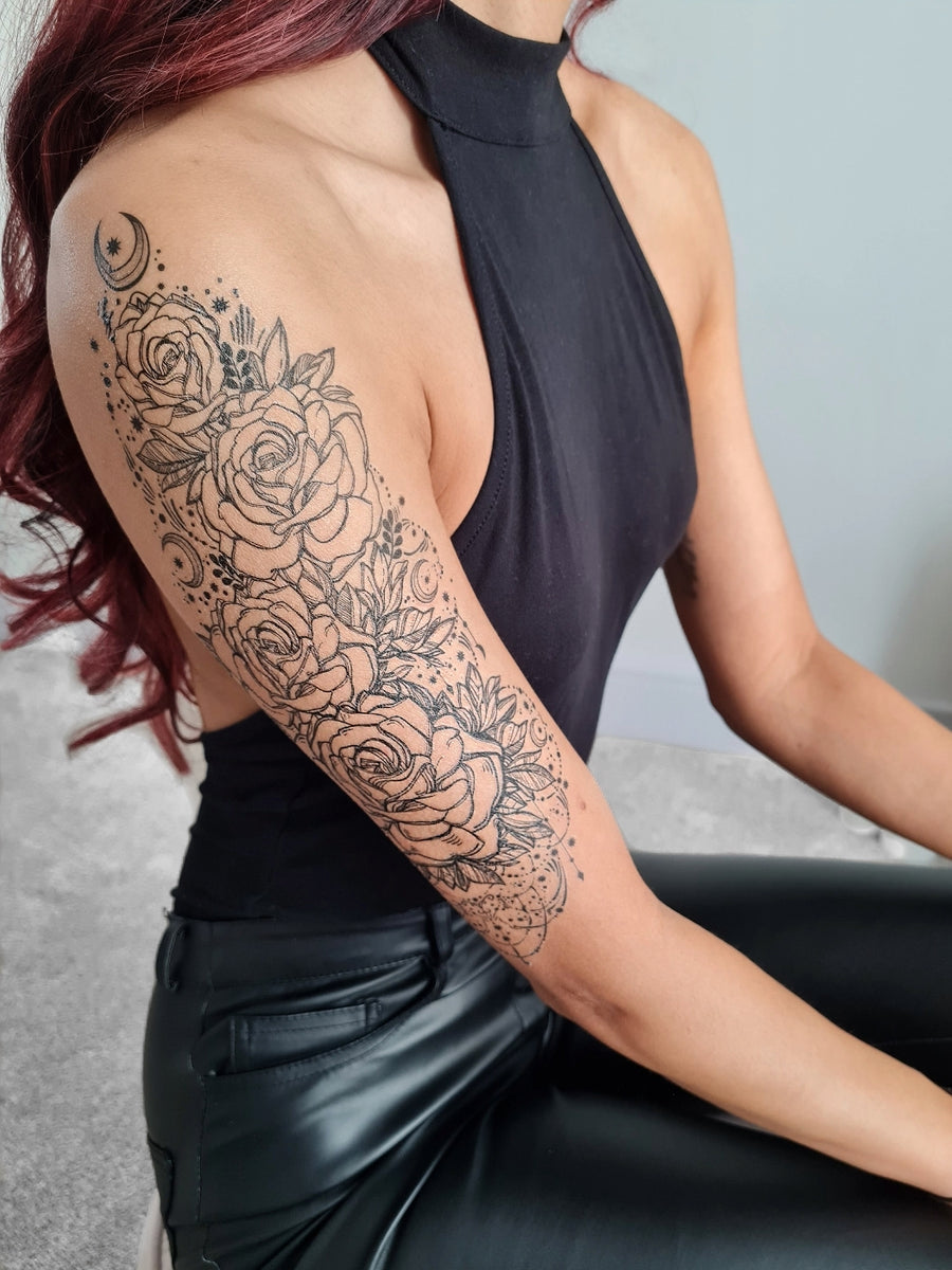 Black Sleeve Tattoo for Women