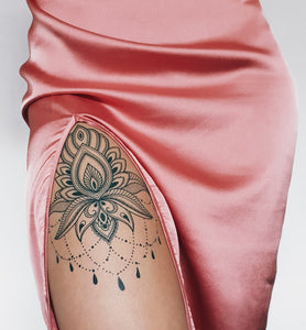 Lotus Teardrop temporary Tattoo