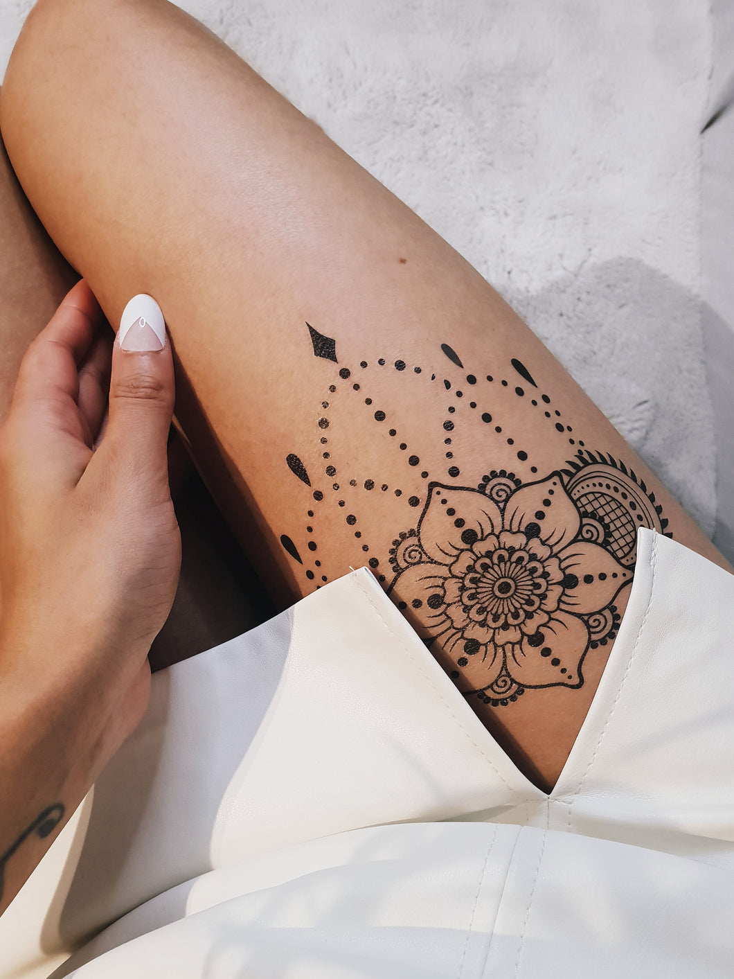 Henna Flower Temporary Tattoo