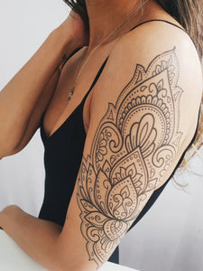 Large Lotus Temporary Tattoo