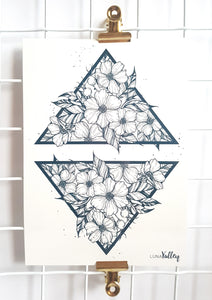 Floral Triangles tattoo