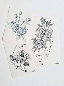 Floral Temporary Tattoos Multi Pack